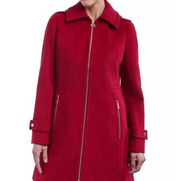 MICHAEL Michael Kors Red Wool Coat - XS - Picture 1 of 8